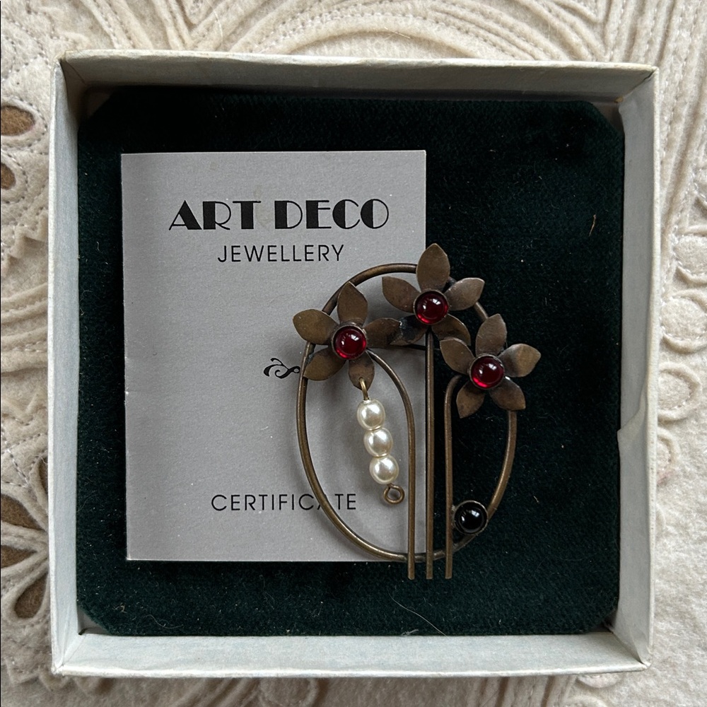 Art Deco Style Brooch - Czech Republic - Picture 10 of 12